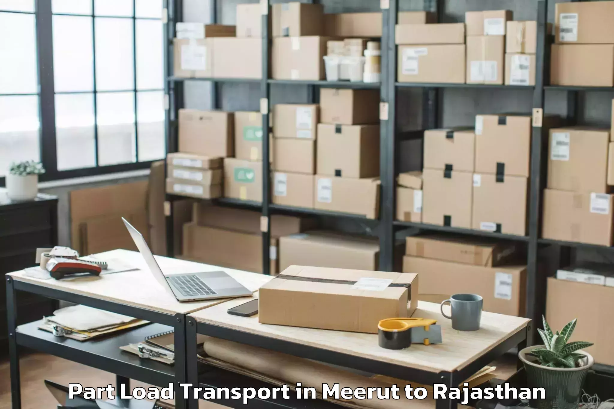 Hassle-Free Meerut to Gangapur Bhilwara Part Load Transport